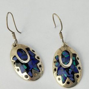 Azurite and Sterling Earrings